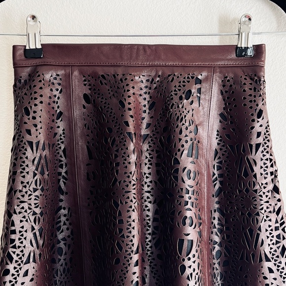 Parker "Filomenia" Perforated Leather Skirt - Picture 6 of 15